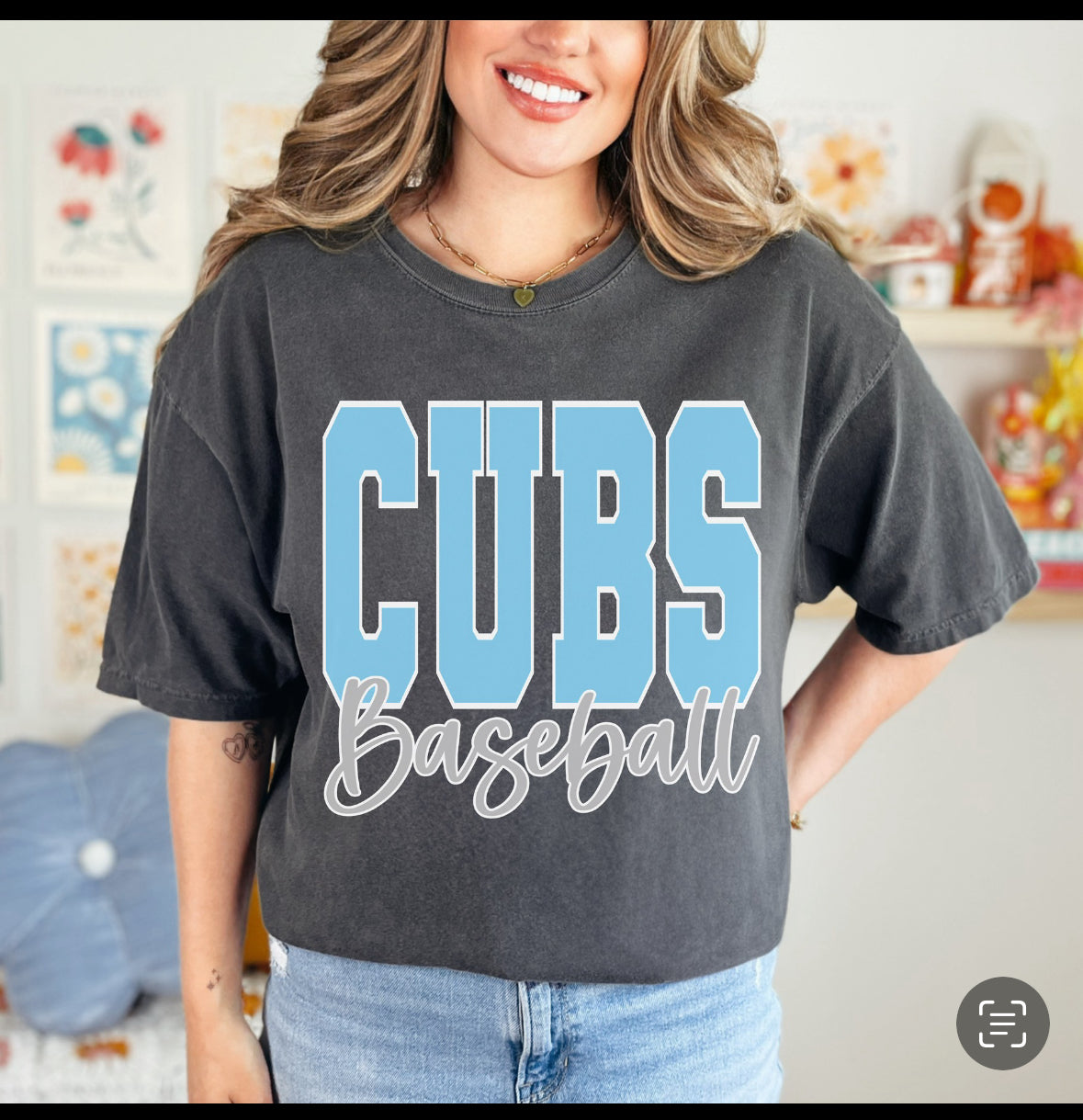 Cubs baseball spangle