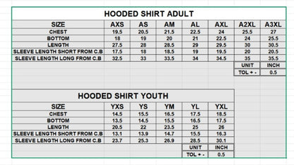 SIZE CHARTS
